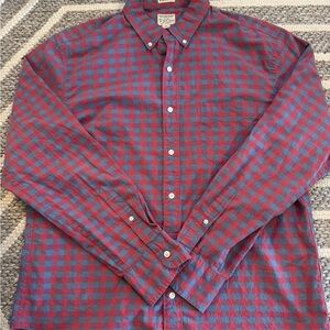 J. Crew Red and Blue Plaid Men's Shirt